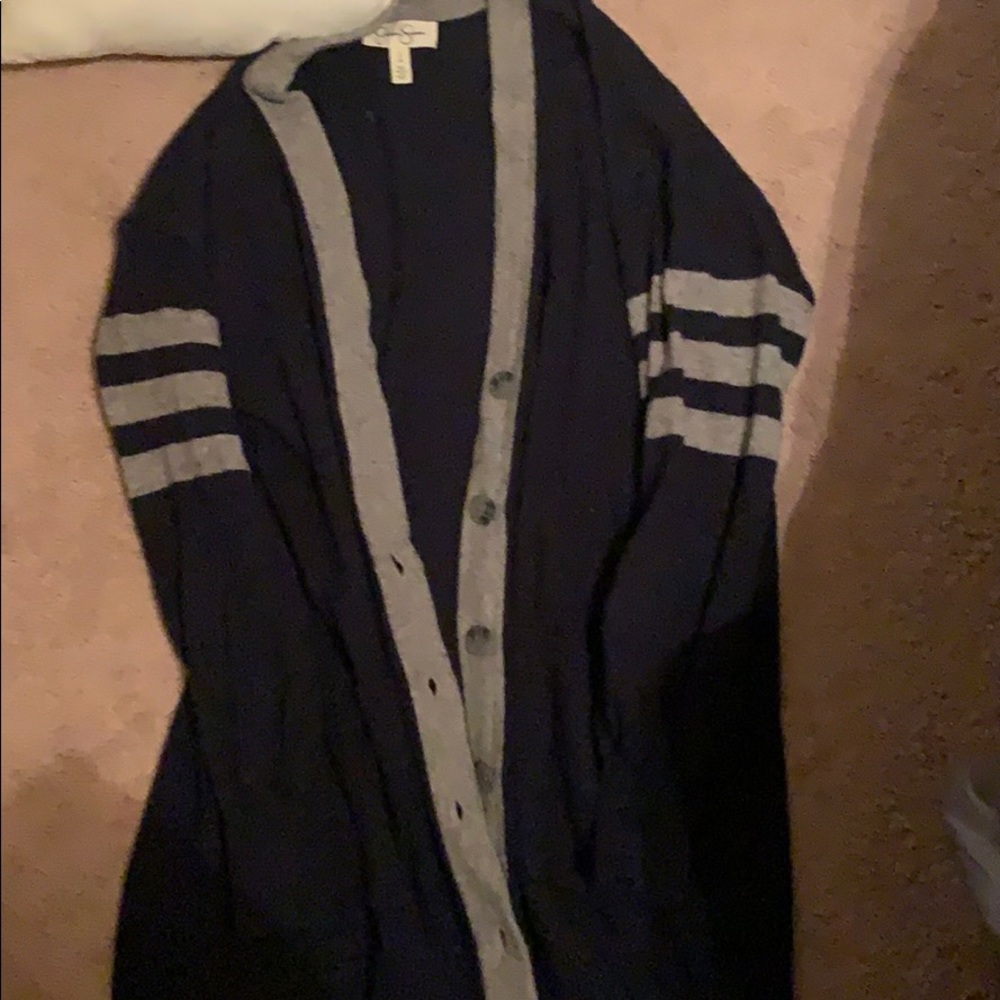 Maternity varsity sweater